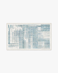 Linear Oasis Ivory & Blue Rug