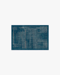 Linear Oasis Blue Flatwoven Rug