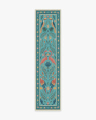 Birds Of A Feather Aqua Rug by Iris Apfel
