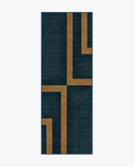 Aldo Indigo & Ochre Flatwoven Rug by The Local Project