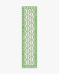 Ava Ikat Green Flatwoven Rug by Mrs. Alice