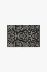 Dark Side Damask Charcoal Flatwoven Rug