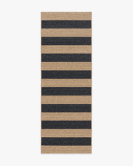 Nolan Bold Stripe Natural & Black Performance Weave Rug