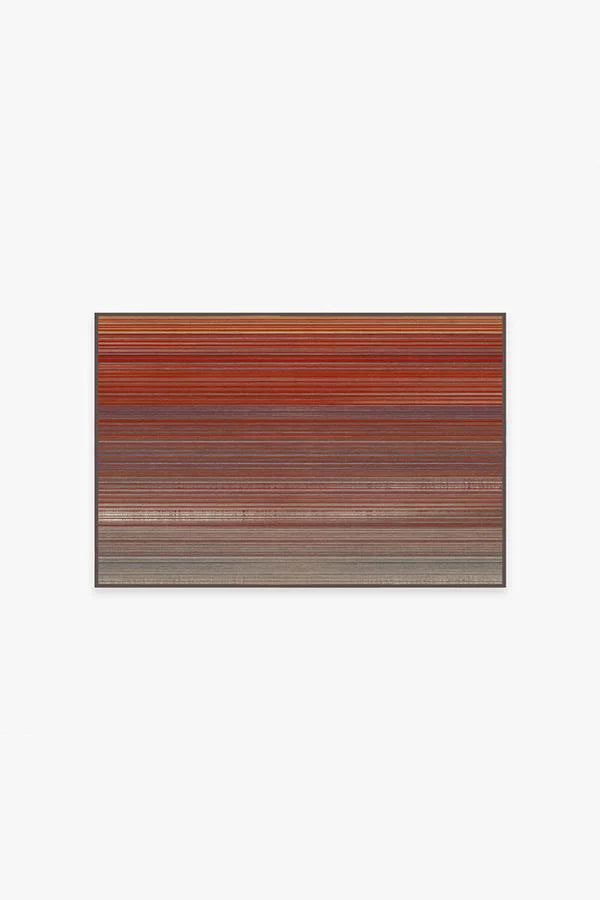 Linear Striped Multicolor Rug