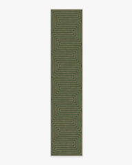 Labyrinth Fern Green Rug by Jonathan Adler