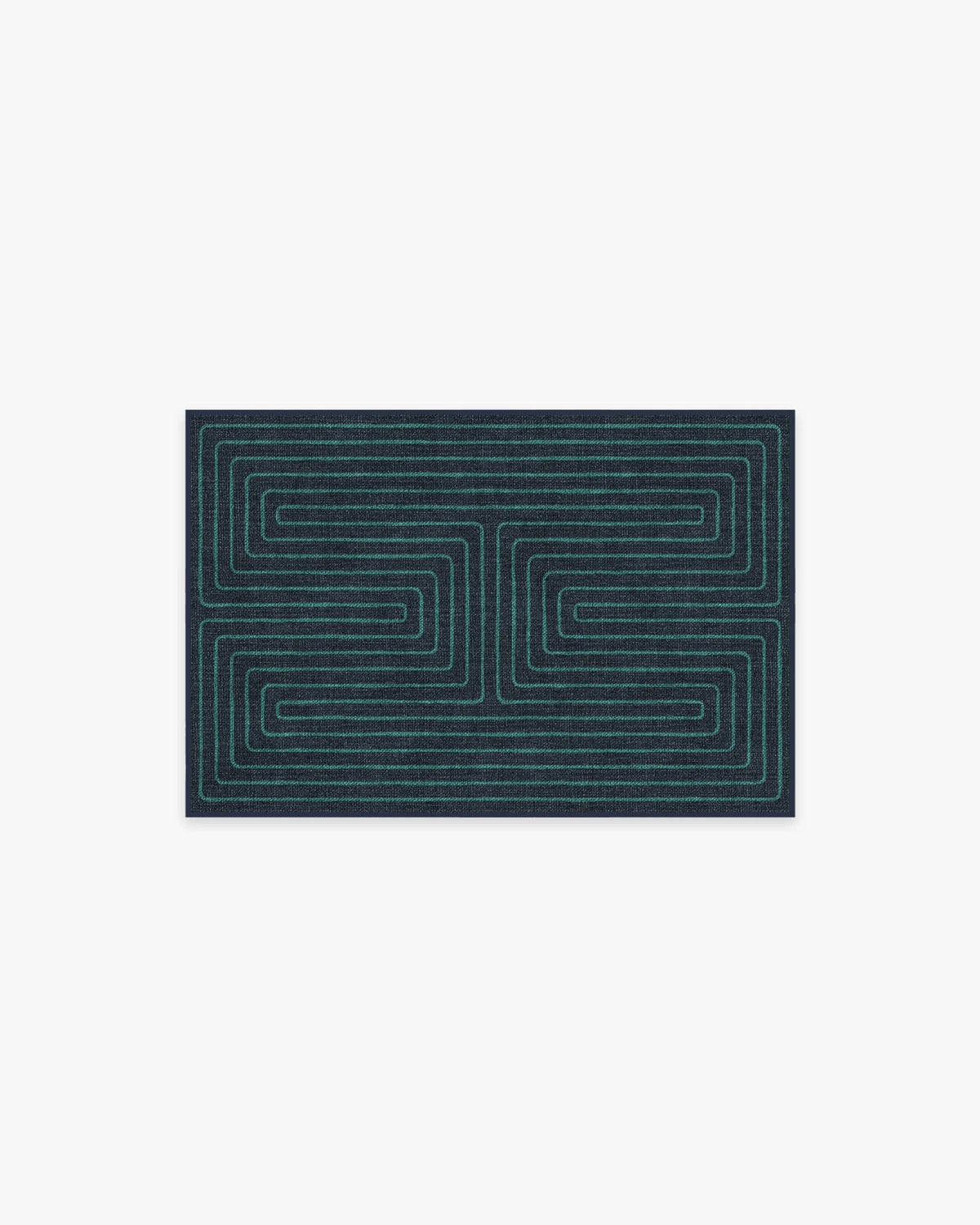 Labyrinth Navy & Teal Rug by Jonathan Adler
