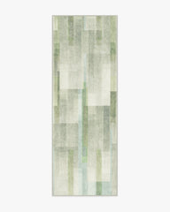 Solar Drift Silver Green Flatwoven Rug