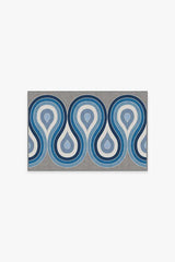 Milano Blue Steel Rug by Jonathan Adler