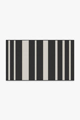 Sailmaker Stripe Black Outdoor Rug