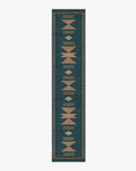 Lark Blue & Rose Flatwoven Rug