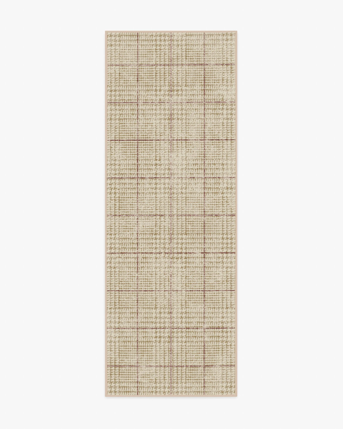 Glen Plaid Camel & Burgundy Rug