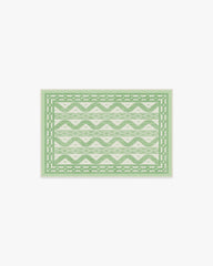Ava Ikat Green Flatwoven Rug by Mrs. Alice