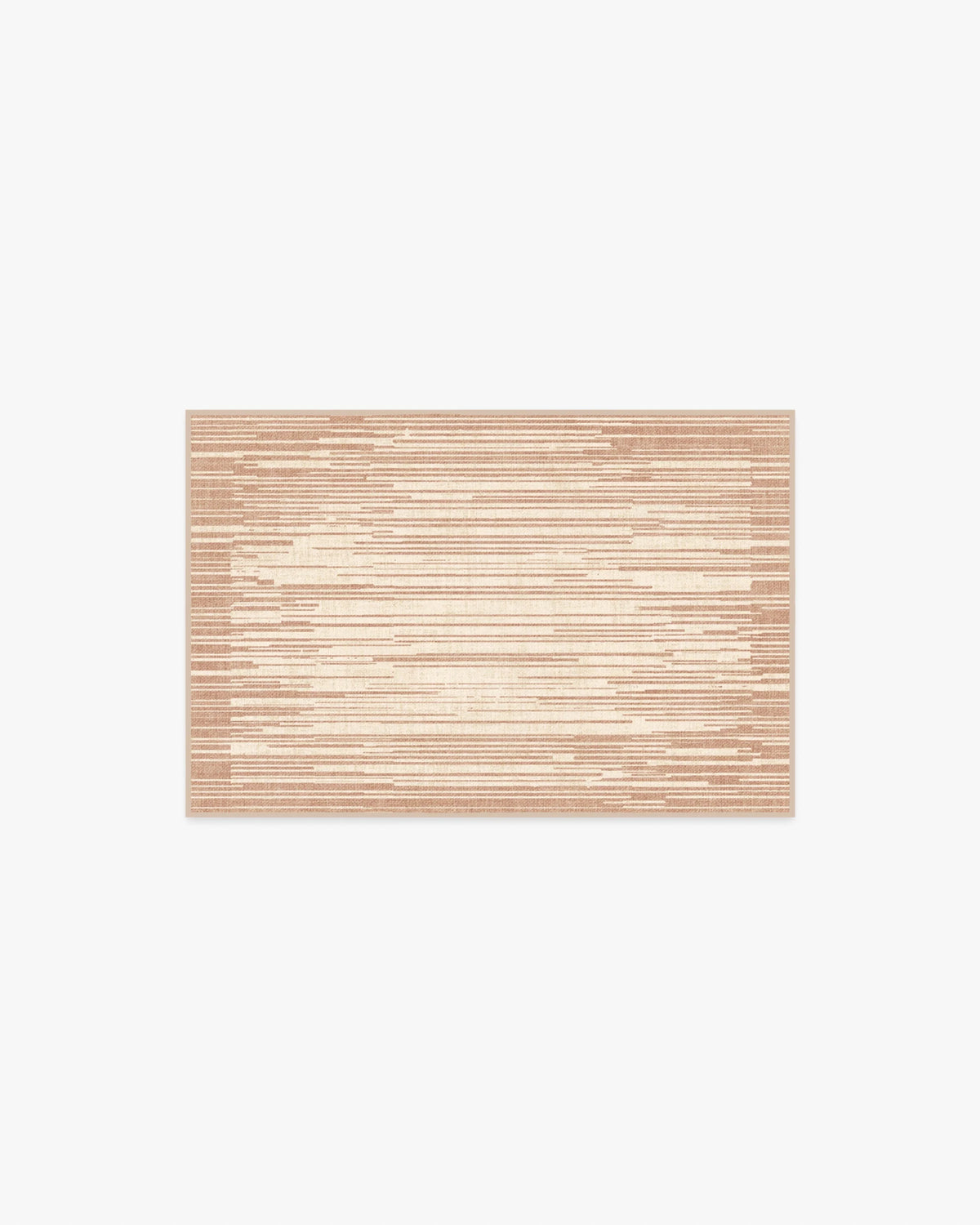 Striated Border Neutral Rug