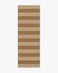Nolan Bold Stripe Natural & Dark Natural Performance Weave Rug