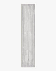 Striated Border Soft Grey Flatwoven Rug