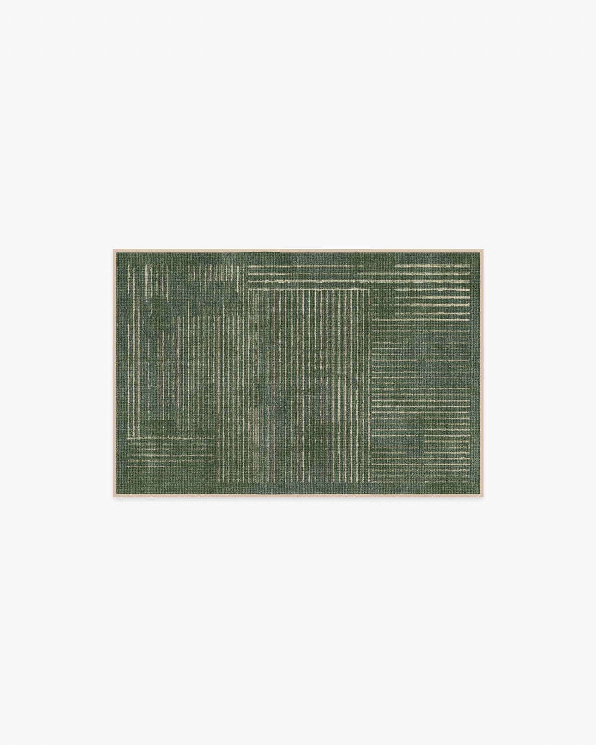 Linear Oasis Green Rug