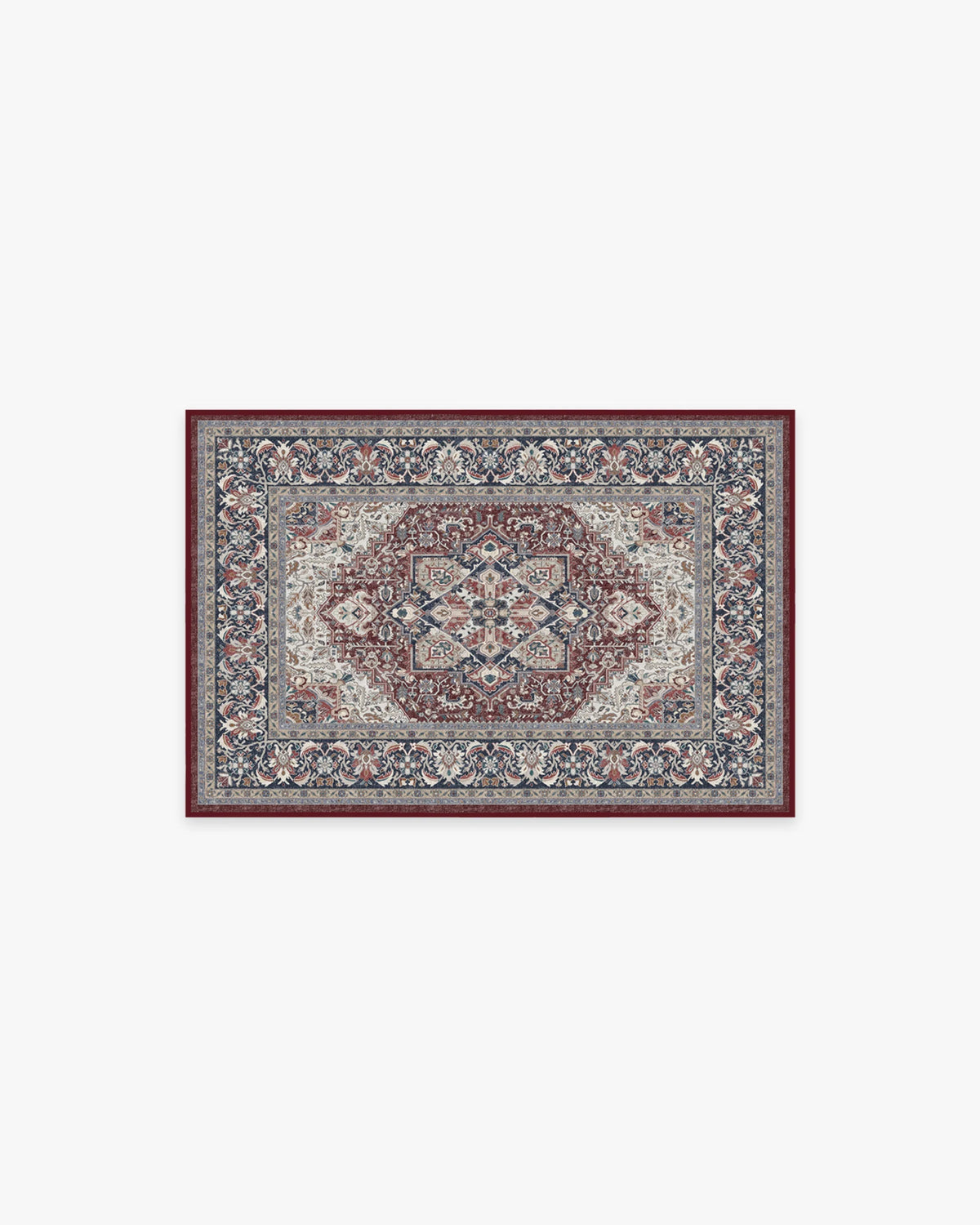 Hendesi Heriz Bordeaux Rug
