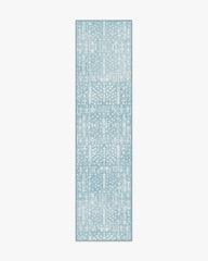Palmetto Coastal Blue Flatwoven Rug by Gray Malin