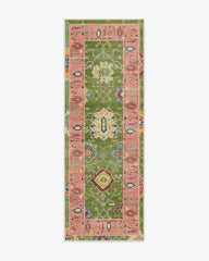 Mehr Green & Soft Pink Outdoor Rug