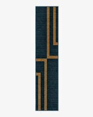 Aldo Indigo & Ochre Flatwoven Rug by The Local Project