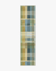 Margot Plaid Blue Flatwoven Rug