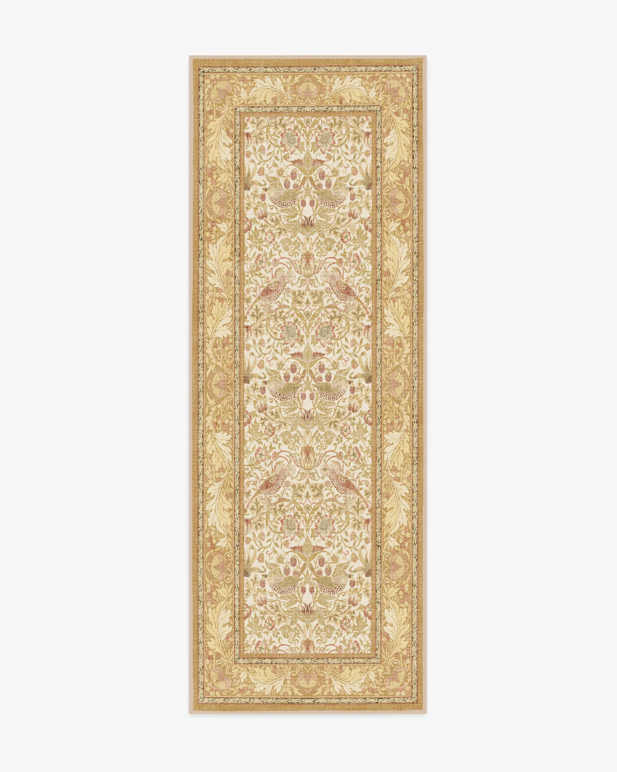 Strawberry Thief Light Ochre Rug by Morris & Co.