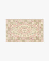 Playful Patchwork Pink Rug