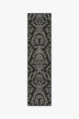 Dark Side Damask Charcoal Flatwoven Rug