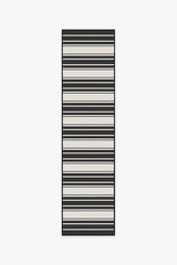 Marina Stripe Black Outdoor Rug