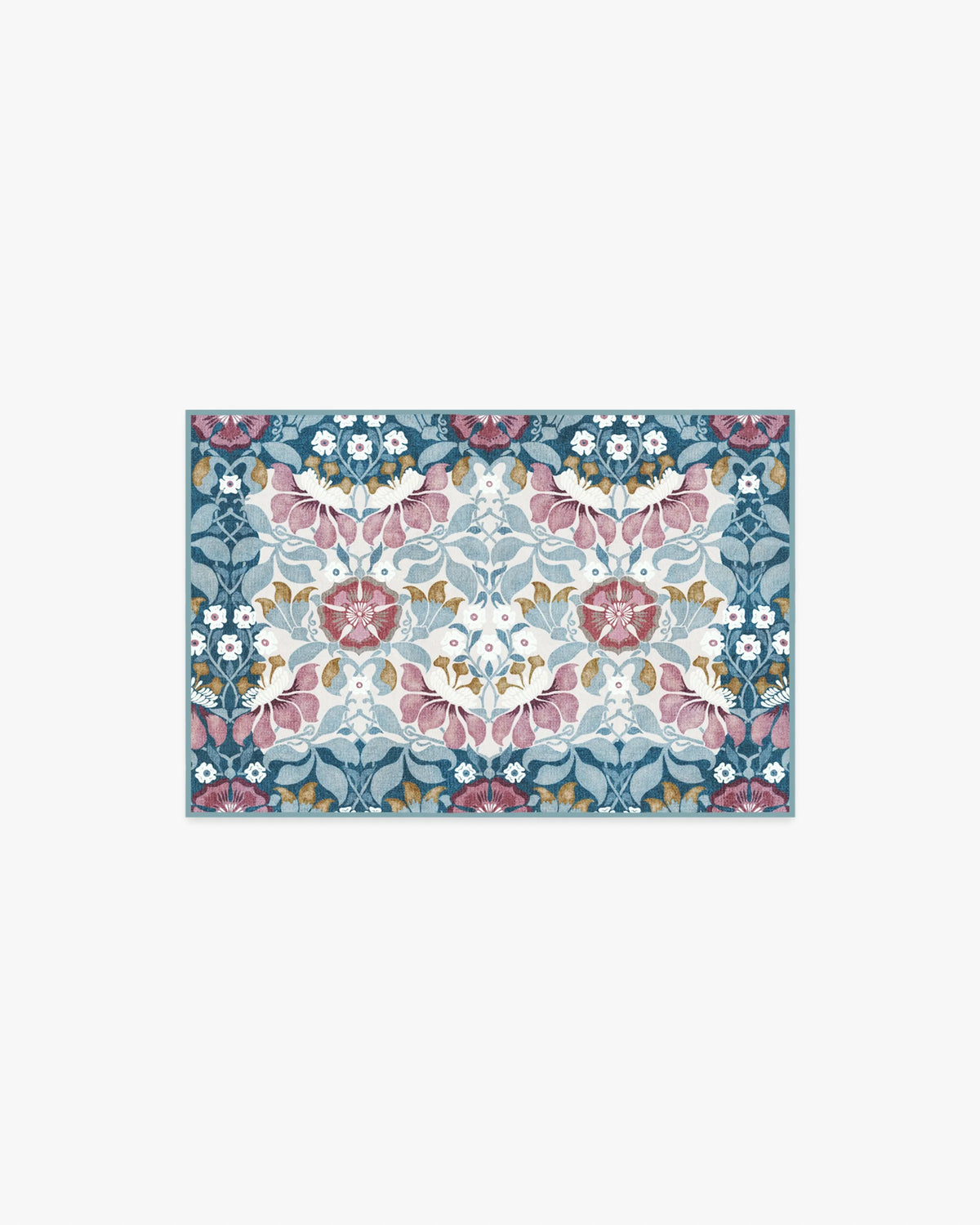 Persephone Ivory & Blue Rug by Liberty