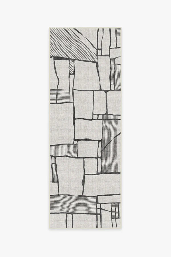Rune Black & Ivory Outdoor Rug