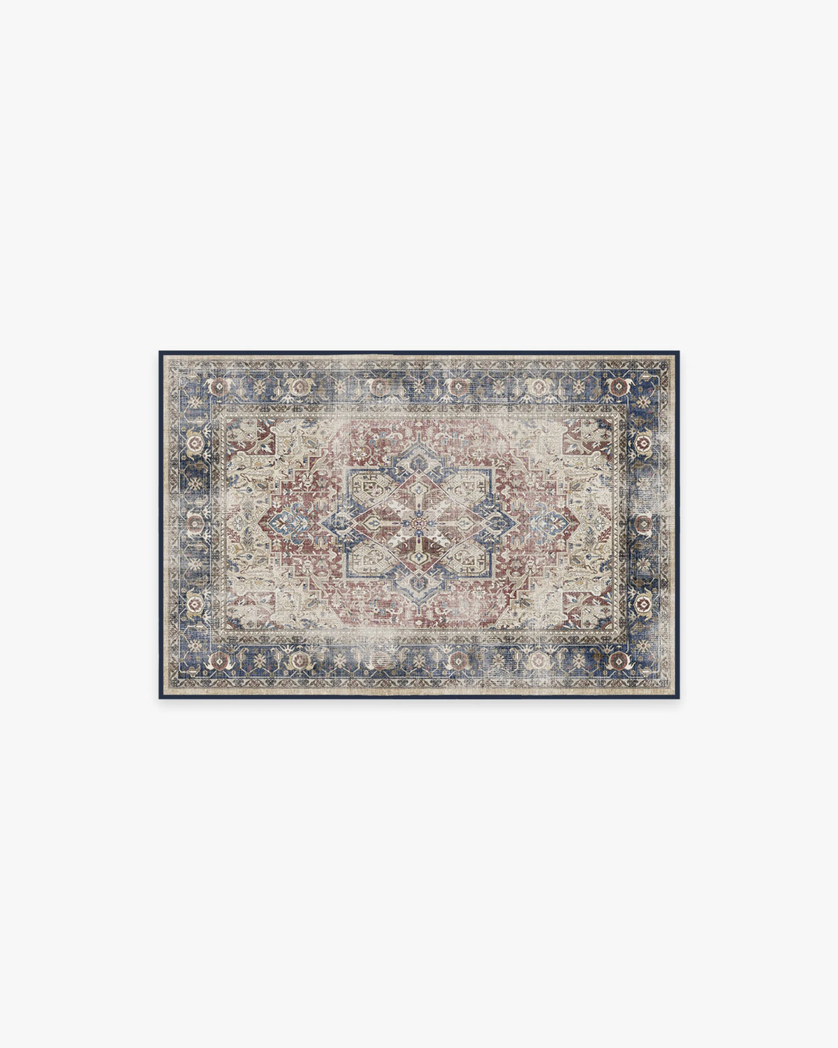 Kamran Royal Blue Flatwoven Rug