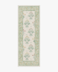 Meadow Sweet Ivory & Green Rug by Morris & Co.