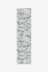 Winter Toile Blue Rug