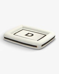 Classic Monogram Ivory Woven Pet Bed, Large by Jonathan Adler