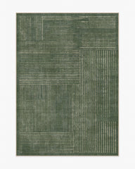 Linear Oasis Green Rug