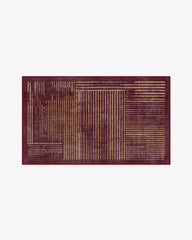 Linear Oasis Rust Red Flatwoven Rug