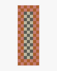 Checker Border Pink & Orange Rug by Jonathan Adler