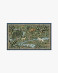 Owl & Willow Green Flatwoven Rug by Morris & Co.