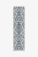 Dark Side Damask Delft Blue Rug