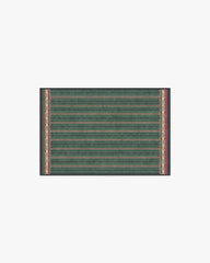Fruit Stripe Spruce Green Flatwoven Rug by Morris & Co.