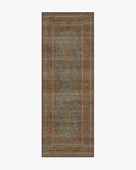 Rowan Teal Blue & Copper Rug
