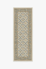 Bellflowers Ivory & Gold Flatwoven Rug by Morris & Co.