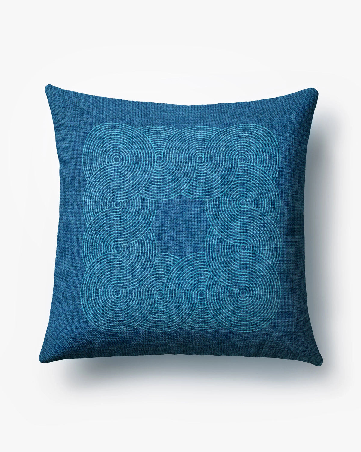 Pompidou Blue Woven Throw Pillow by Jonathan Adler