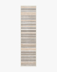 Elio Stripe Grey & Ivory Flatwoven Rug