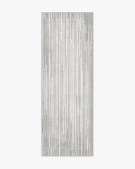 Striated Border Soft Grey Rug