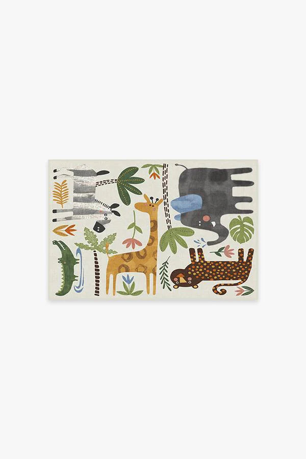 Jungle Safari Multicolour Flatwoven Rug