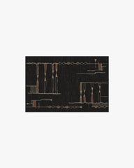 Nisa Ink Black Flatwoven Rug by Architectural Digest