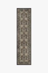 Honeysuckle & Tulip Dark Wood Flatwoven Rug by Morris & Co.