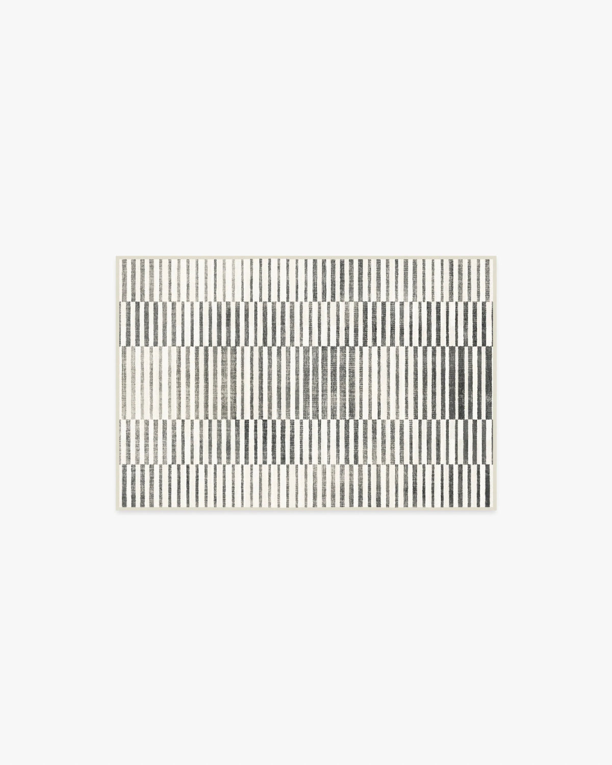 Shadow Stripe Black & Cream Flatwoven Rug